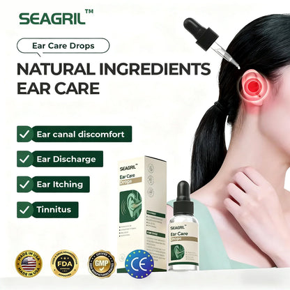 【👑Top Sellers of 2026】👂SEAGRIL™ Ear Care Drops- Tinnitus Relief – Gentle Cleansing & Soothing Relief for Healthy Ears -Plant-Based Formula|FDA-Registered