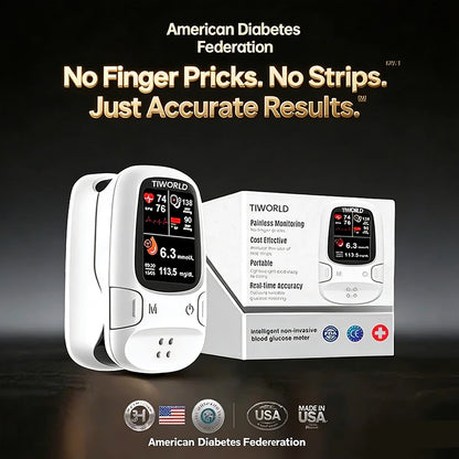 [TGA Approved] TIWORID™ Clinical Grade Non-Invasive Glucose Monitor, BP Meter & Physiotherapy Device | 99.9% Precision | 3-in-1 Health Hub + Gift