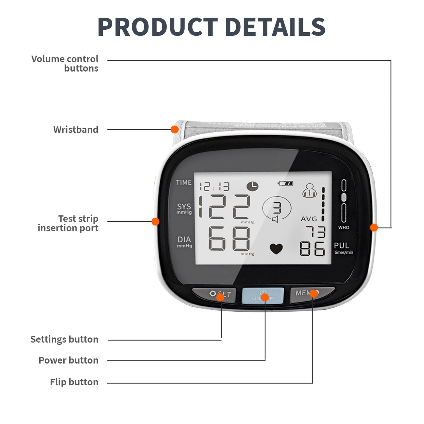 TIWORLD® Heart Month Bundle: 3-in-1 Home Monitor for Blood Pressure, Glucose & Uric Acid