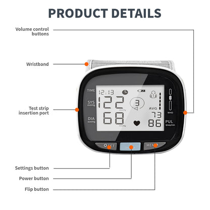 TIWORLD® Heart Month Bundle: 3-in-1 Home Monitor for Blood Pressure, Glucose & Uric Acid