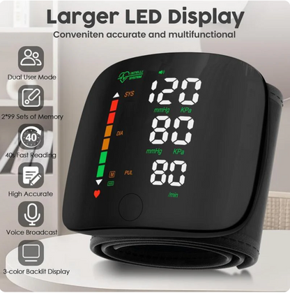 Smart Wrist Blood Pressure Monitor