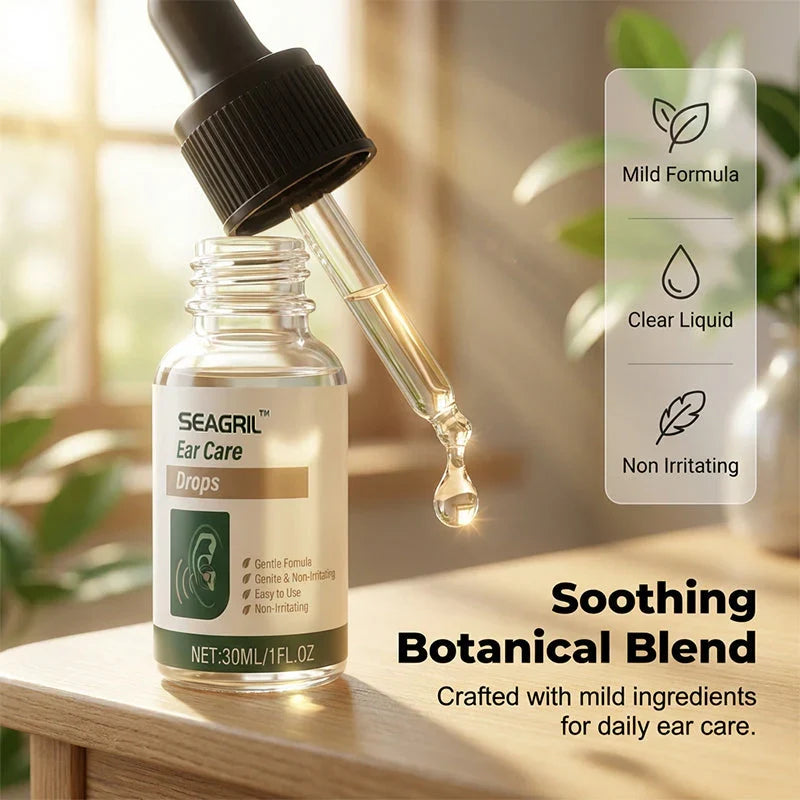 【👑Top Sellers of 2026】👂SEAGRIL™ Ear Care Drops- Tinnitus Relief – Gentle Cleansing & Soothing Relief for Healthy Ears -Plant-Based Formula|FDA-Registered